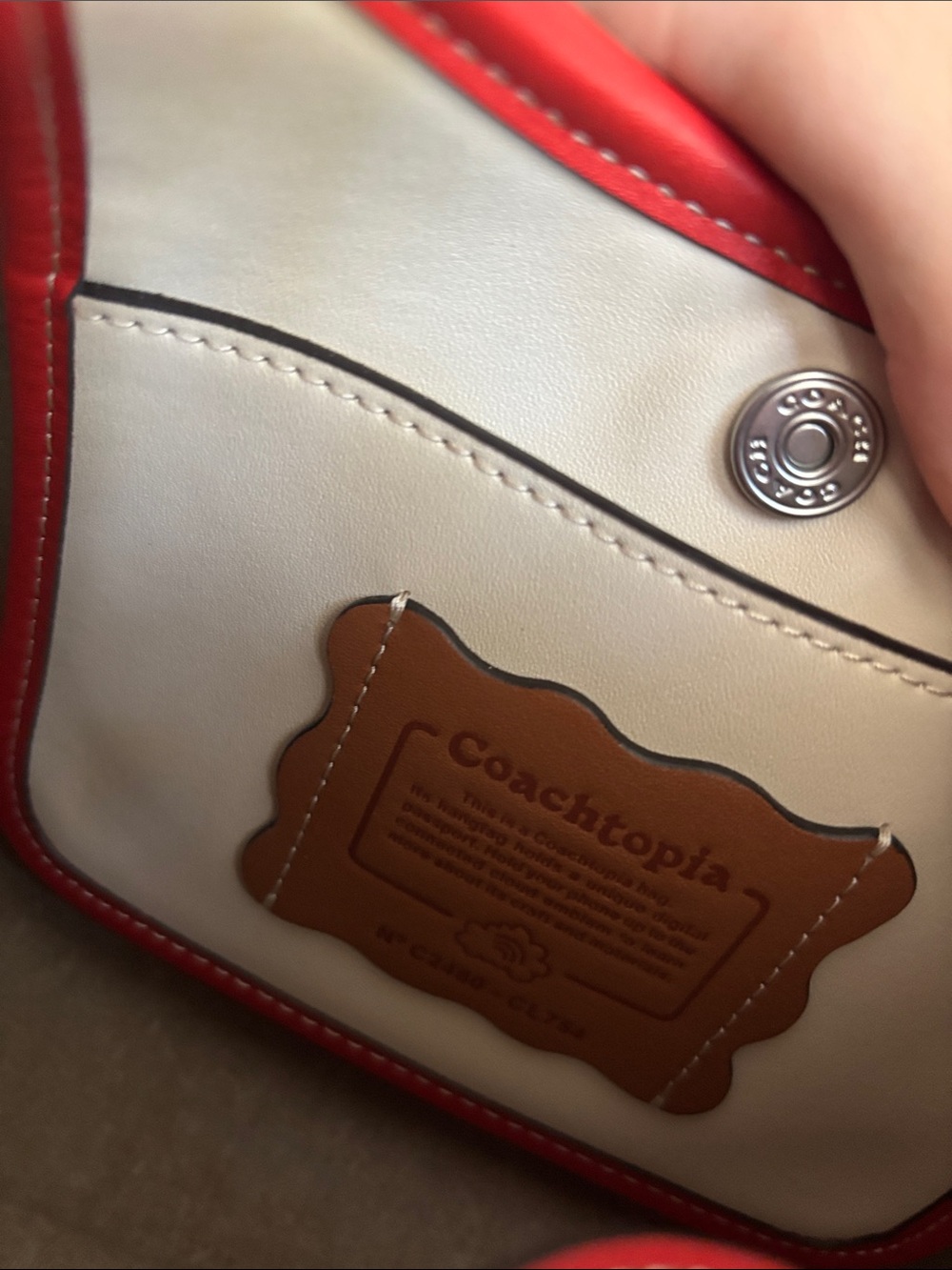 Coach Cherry Print Cream and Red Shoulder Bag - Picture 3 of 6